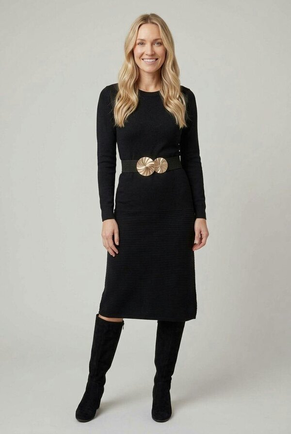 Izabel London Metallic Circle Buckle Detail Waist Belt