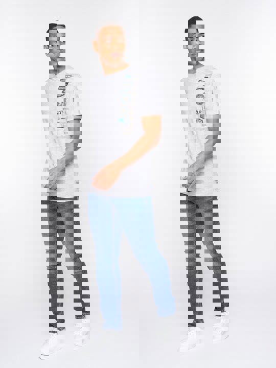 Crosshatch Pepperhill T-Shirt Light Grey Marl