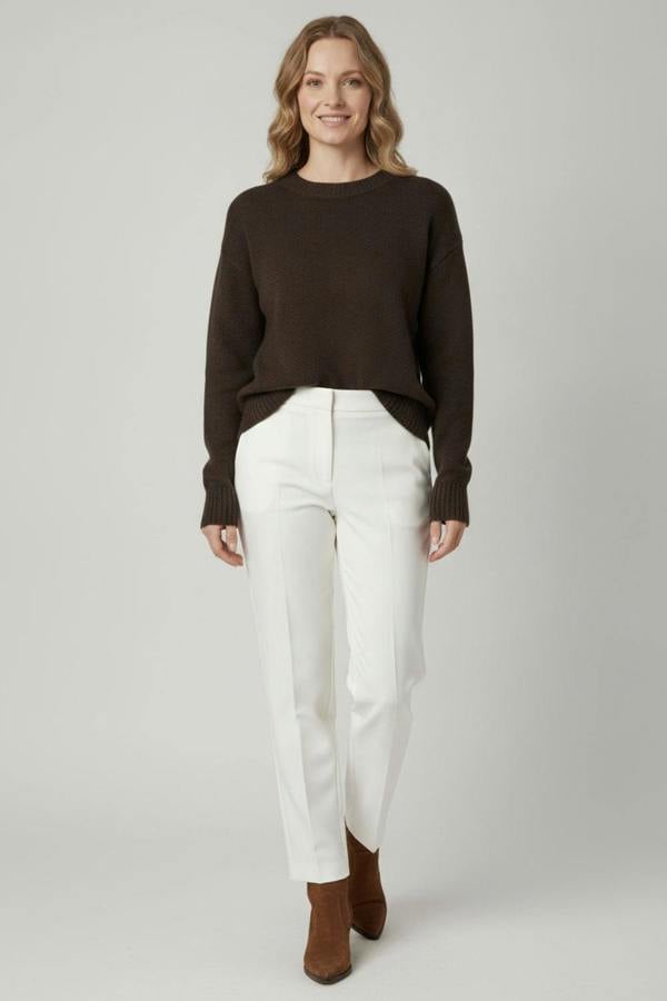 Blue | Textured Relaxed Drop Shoulder Jumper