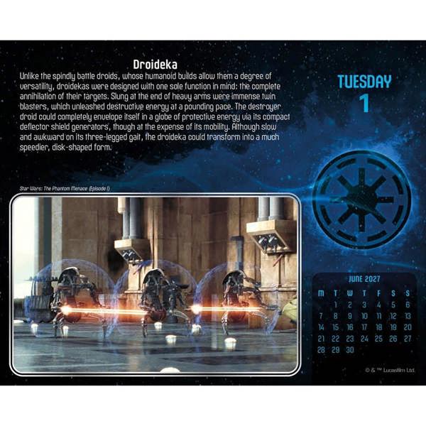 Disney Star Wars, Desk Calendar 2027, Desk Calendars, Day To View, Entertainment, Gift