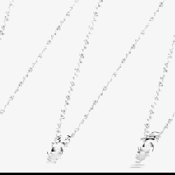 Swarovski Imber Rhodium Plated White Round Necklace 5696039