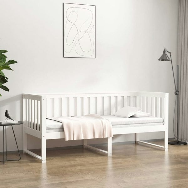 Berkfield Day Bed White 80x200 cm Solid Wood Pine