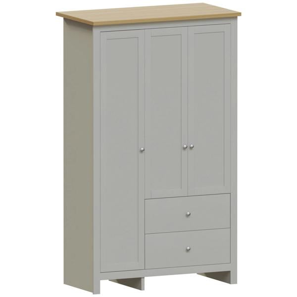 Vida Designs Arlington 3 Door 2 Drawer Wardrobe