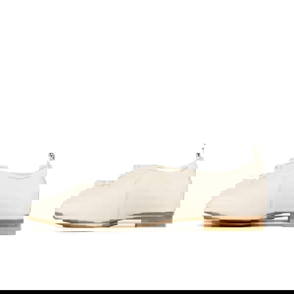 Embassy London Skyline - Cream Suede - Women's Leather Lace Up Ballet Pump