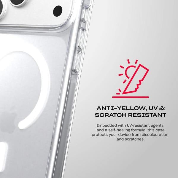Tech21 Evo Clear Case with MagSafe for iPhone 17/18 Pro Max 6.9" Clear - T21-11714
