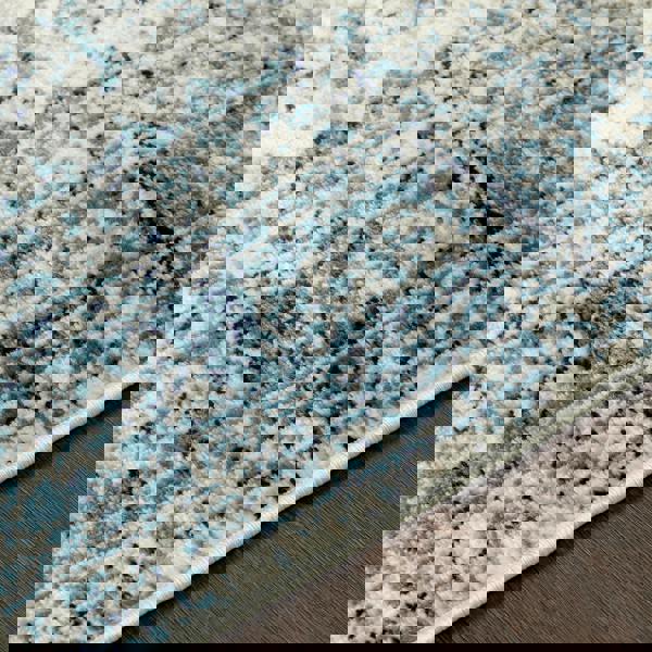 Livabliss Monte Carlo-Vintage Blue Grey White Traditional Boho Rug