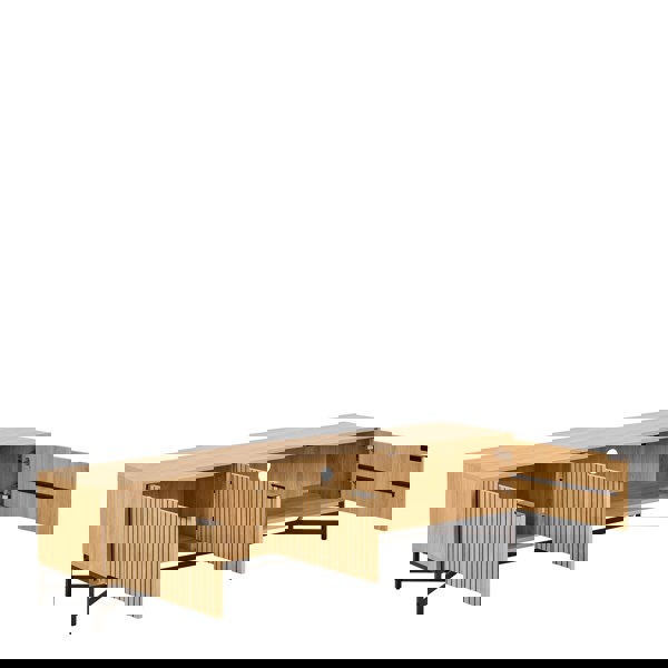 Furniture To Go Jaipur TV Unit With 3 Doors 176cm Wide in Oak