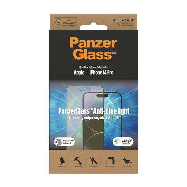 PanzerGlass Panzer Glass Ultra Wide Fit Anti Blue Light Screen Protection for iphone 14 Pro 6.1" - 2792