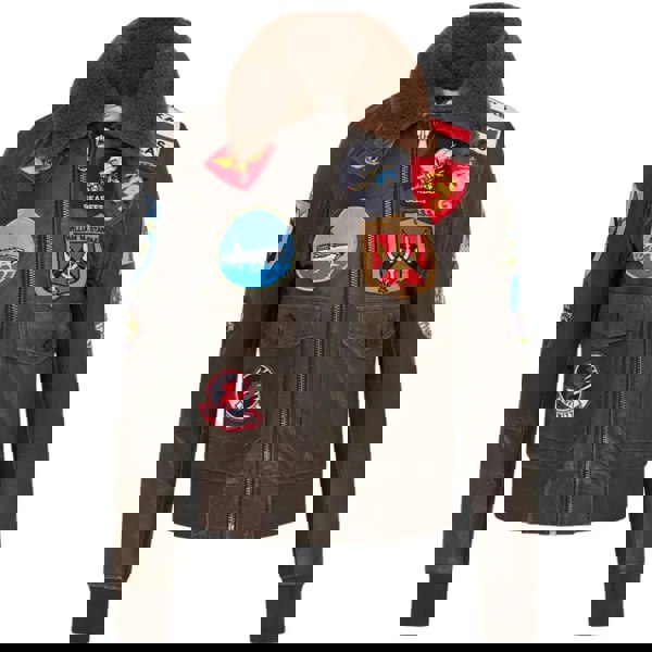 Leather Company Women's Real Leather Air Force A2 Flight Bomber Jacket