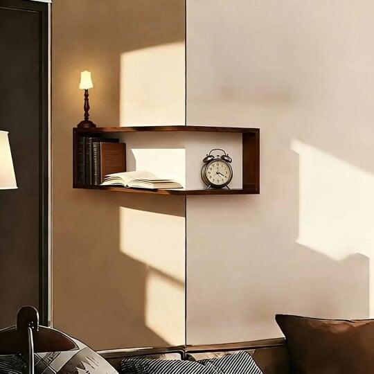 Havendro 3PCS/Set Wood Corner Shelves Book Shelves Storage Wood Display Bookcase School