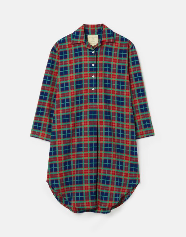 Women's Brushed Cotton Nightshirt – Cairngorm Tartan - British Boxers