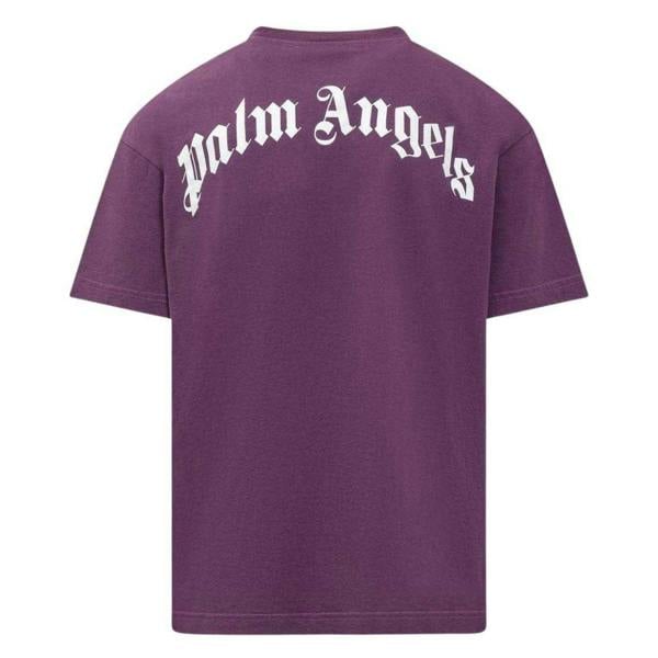 Palm Angels Mens Kill The Bear Logo T-Shirt - Purple - 