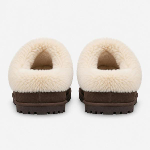 Totes SUEDE BOOTIE WITH FUR CUFF Slipper Boots Boots   in  Brown
