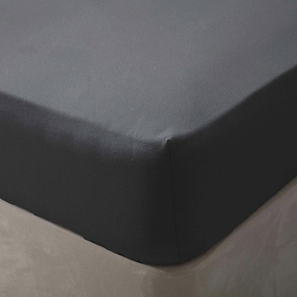 Belledorm Brushed Cotton Fitted Sheet - Charcoal