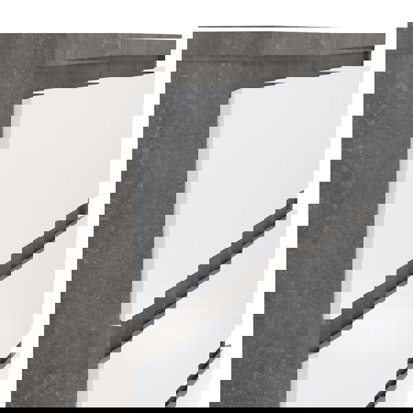 Furniture To Go Naia Chest of 5 Drawers in Concrete and White High Gloss