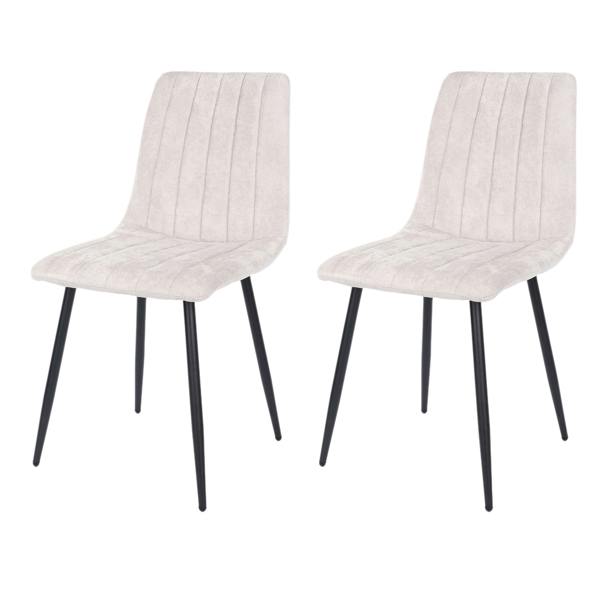 Core Products Pair of Aspen Straight Stitch Upholstered Fabric Chairs