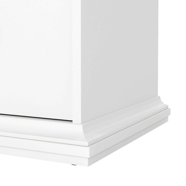 Wyld Haus Osaka Farmhouse White Wooden Chest of 4 Drawers