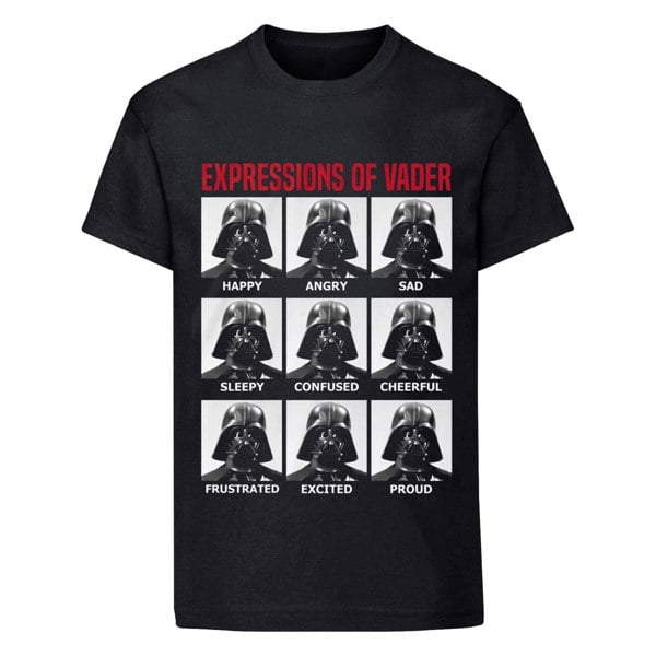 Star Wars Unisex Adult Expressions Of Vader T-Shirt - Black