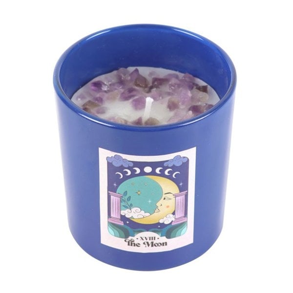 Serano The Moon Amethyst Crystal Chip Candle