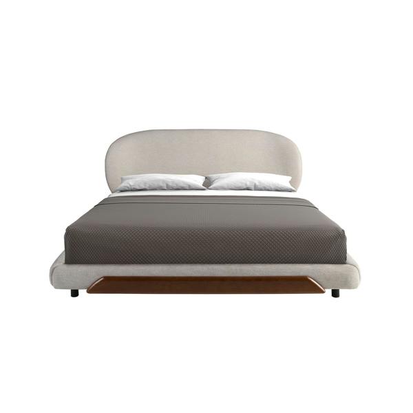 Angel Cerdá Light grey fabric bed 7222