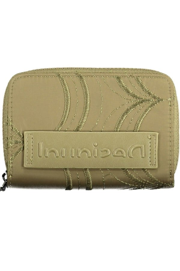 Desigual Mini Wallet Beige with Golden Embroidery