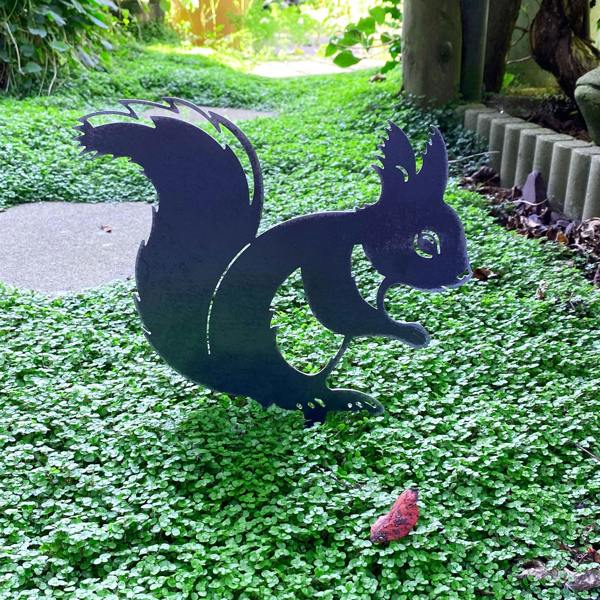 Ferncrest Trading Steel Squirrel Silhouette Garden Stake Ornament