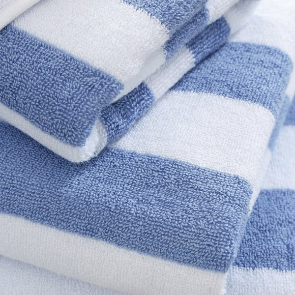 Bianca Reversible Stripe Cotton Jacquard Towel