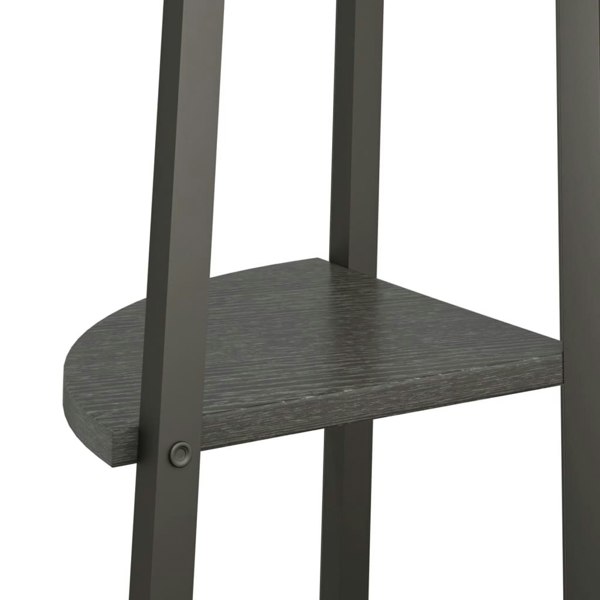 Berkfield 3-Tier Corner Shelf Black 45.5x31.5x120 cm