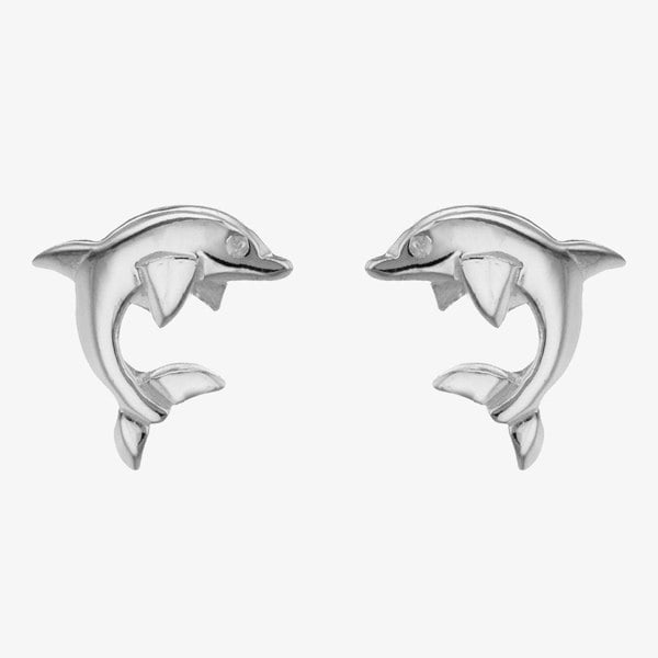 T. H. Baker Sterling Silver Dolphin Stud Earrings 8.55.7149