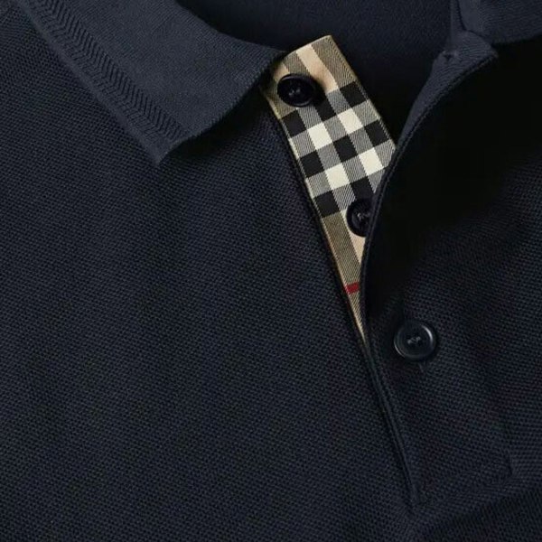 Burberry Branded Circle Logo Polo Shirt - Coal Blue