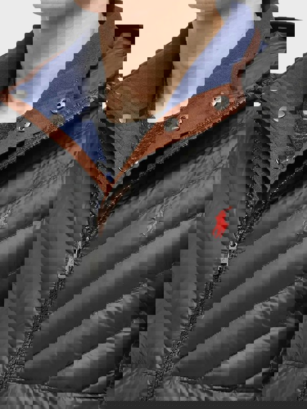 Ralph Lauren Polo Ralph Lauren Men's Terra Chevron Insulated Hooded Jacket Polo Black