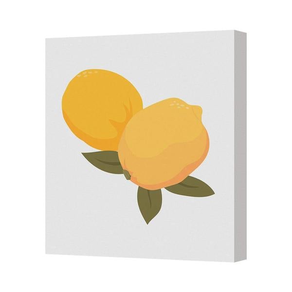 Benjamin Tate Design Contemporary Yellow Peach Canvas Art Print Handmade In UK