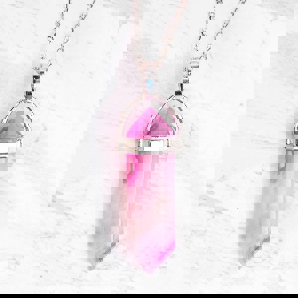 Myga Silver Plated Crystal Pendant