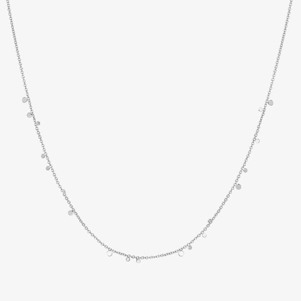 Ania Haie Chill Voyager Sterling Silver Mini Disc Drop Stacking Necklace N063-02H