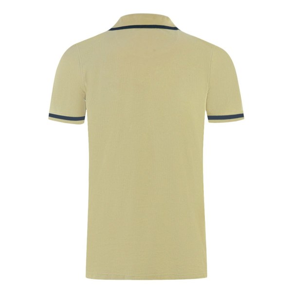 Aquascutum AQ 1851 Embroidered Tipped Polo Shirt - Beige