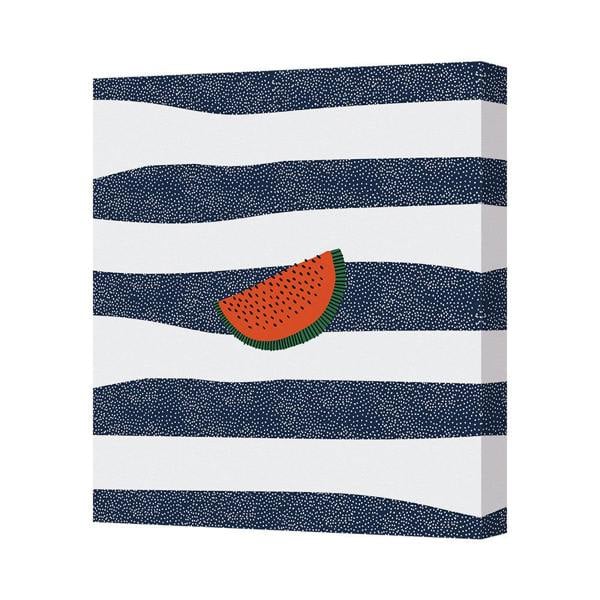 Benjamin Tate Design Contemporary Watermelon Slice Canvas Art Print Gallery Wrapped Handmade In UK