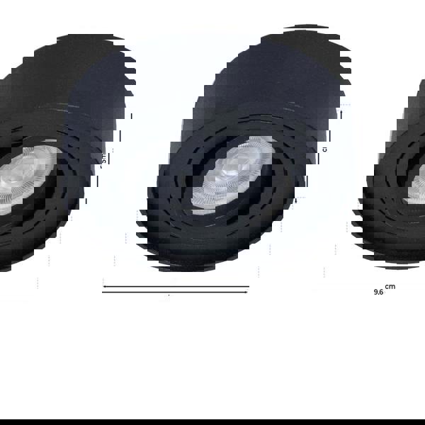 Milagro Nusa Round Ceiling Light Matt Black Great Spotlight Upgrade