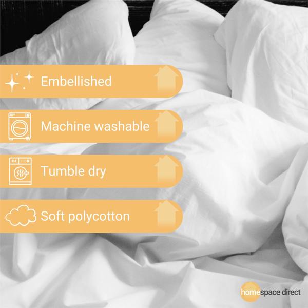Eleanor White Duvet Cover Set