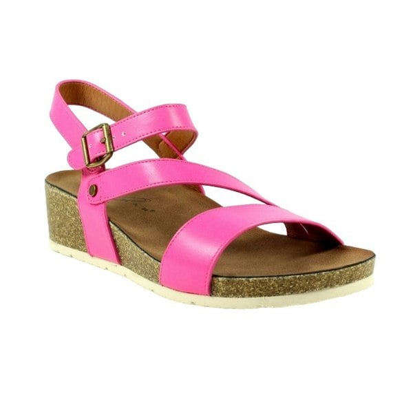 Lunar Women's Cluster Wedge Sandals - Fuchsia