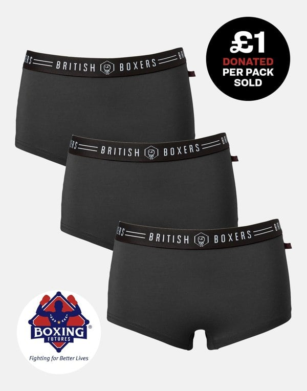 British Boxers Three-pack Hipster Boxer Briefs – Kohl Black