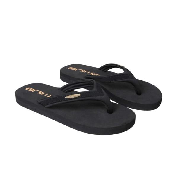 Animal Womens/Ladies Swish Recycled Flip Flops - Black - 
