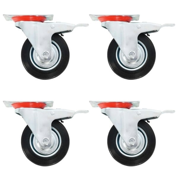 Berkfield 16 pcs Swivel Casters 100 mm