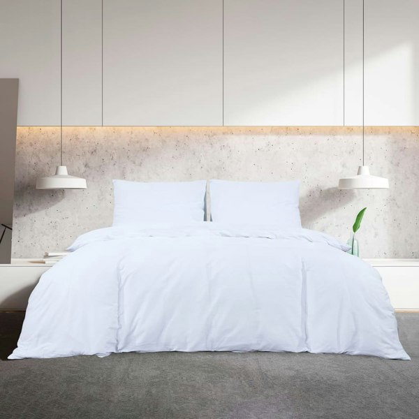 Berkfield Duvet Cover Set White 220x240 cm Cotton