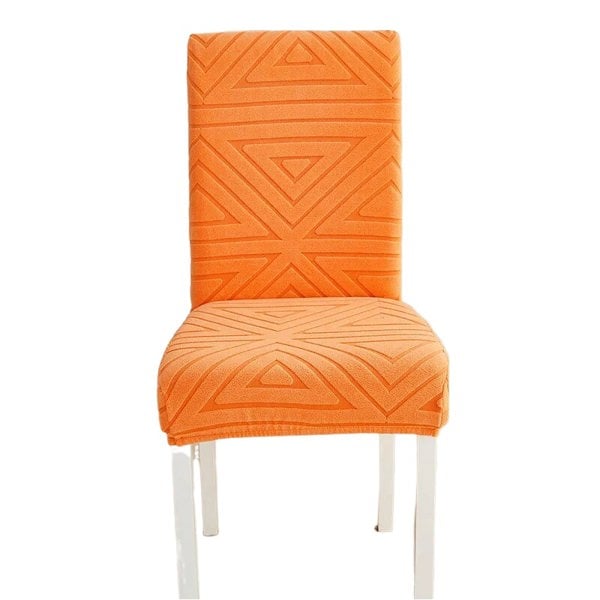 Anyseat Chair Cover Orange Triangular Design with Elastic Material for Dining Room Kitchen Wedding Hotel Banquet Restaurant