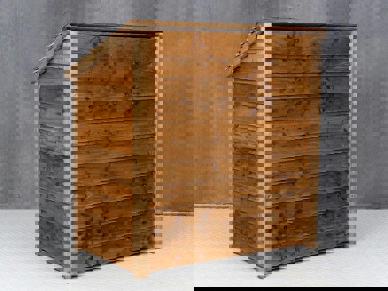 Arbor Garden Solutions Wooden Log Store (W-119cm, H-118cm, D-71cm) - Brown Finish