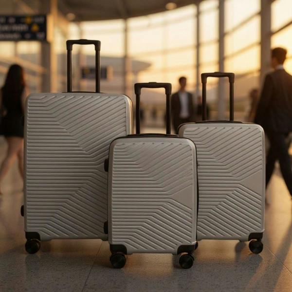 Infinity Luggage Hardshell Suitcase Set Robust 8 Wheel Luggage Cabin Case Bag