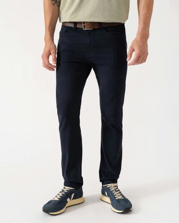 Front shot of BOSS Orange Delaware Mens Trousers - Dark Blue 404