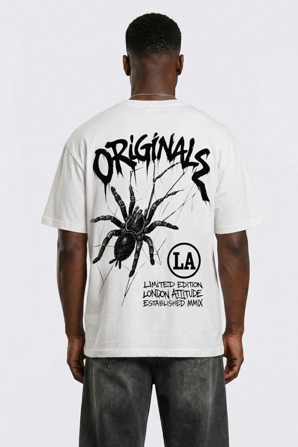 London Attitude Originals Oversized Heavyweight Spider T-Shirt