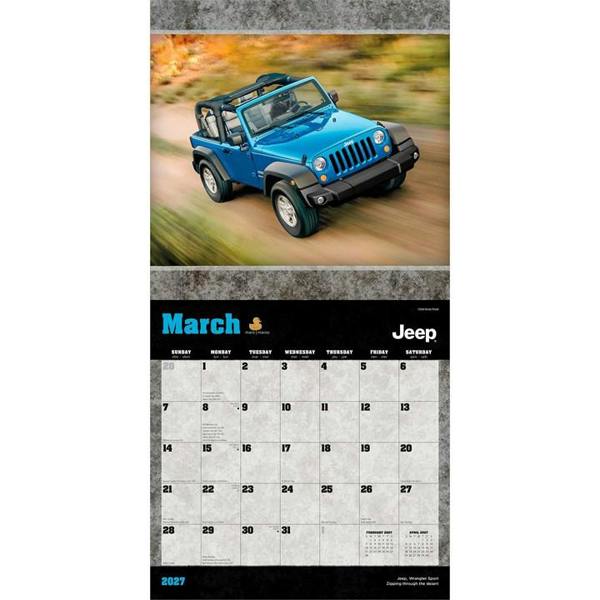 Jeep Calendar 2027, Wall Calendars, Month To View, Transport, Gift