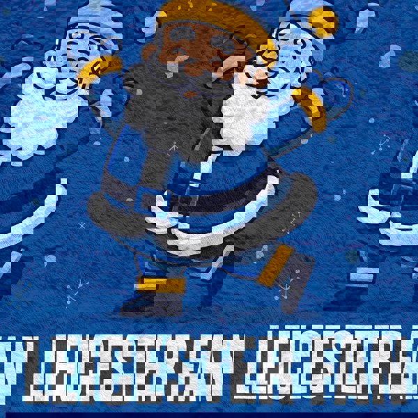 BritishmadeGifts Santa is a Leicester Football  Fan - Luxury Fleece Blanket 150cm X 150cm